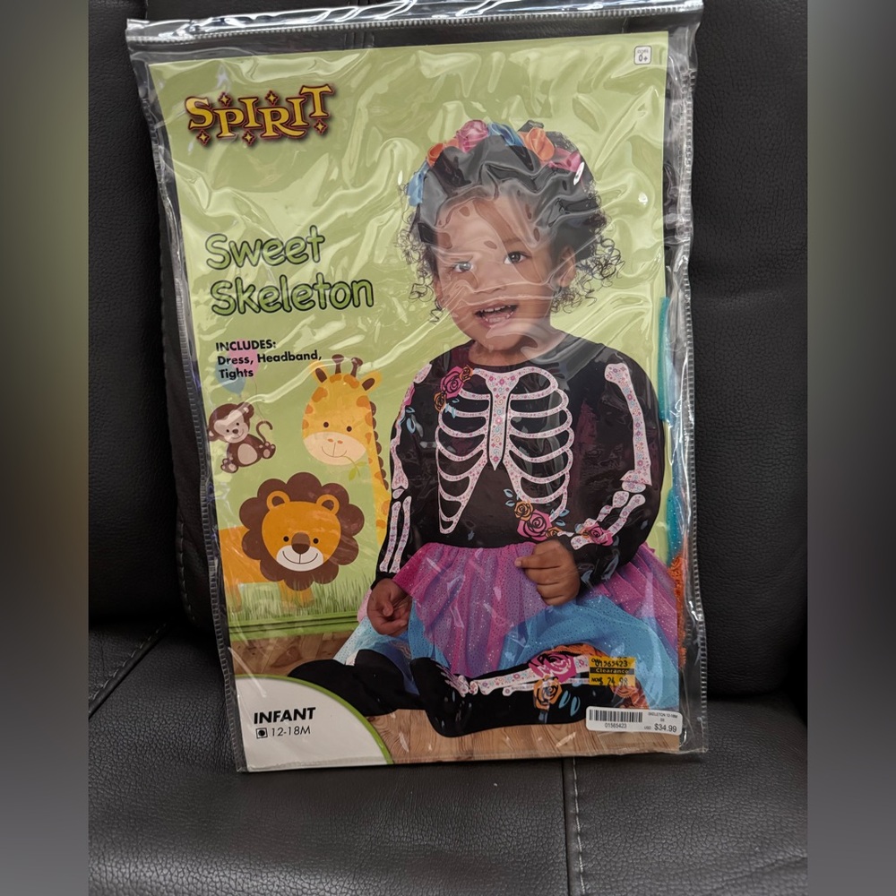 Sweet skeleton Halloween costume 12-18 months